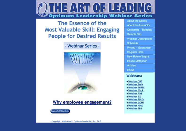 Art of Leading Home Page